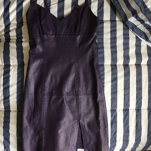 Purple leather Express dress size 5/6